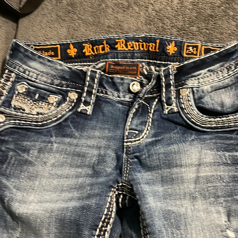 Rock revival glade straight leg low rise size 24